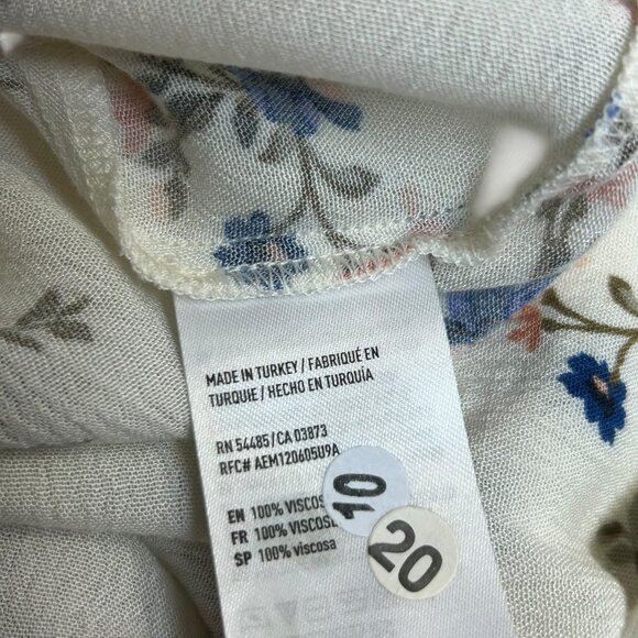 American Eagle Outfitters Bell Sleeve Keyhole Neck Feminine Blouse Size L - Picture 6 of 7